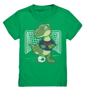 Fußballspieler Dino Fußballer Dinosaurier Fußball T-Shirt Kinder