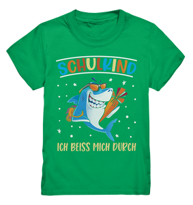 SCHULKIND T-Shirt HAI Einschulung Outfit Jungen Mädchen Schulanfang Geschenkidee Schulkind 2024 Geschenk