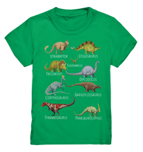 Laden Sie das Bild in den Galerie-Viewer, Dinosaurier Arten Mädchen Dino Kinder T-Shirt
