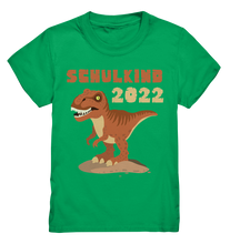 Laden Sie das Bild in den Galerie-Viewer, Schulanfang Dino T-Shirt Einschulung Junge Mädchen Schulkind Outfit Dinosaurier
