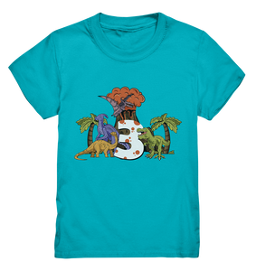 Dinosaurier Vulkan Kinder T-Shirt
