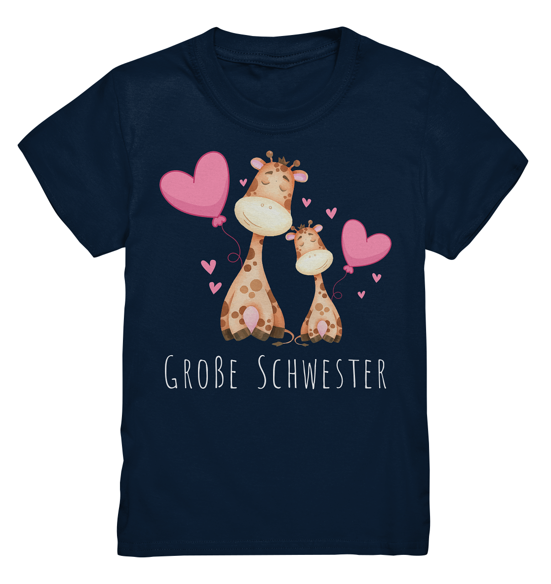 Große Schwester T-Shirt Giraffe Große Schwester Geschenk