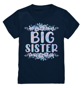 Große Schwester T-Shirt Blumen Big Sister