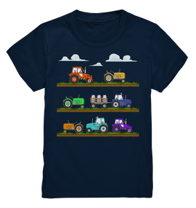 Kinder Traktor Landmaschinen T-Shirt
