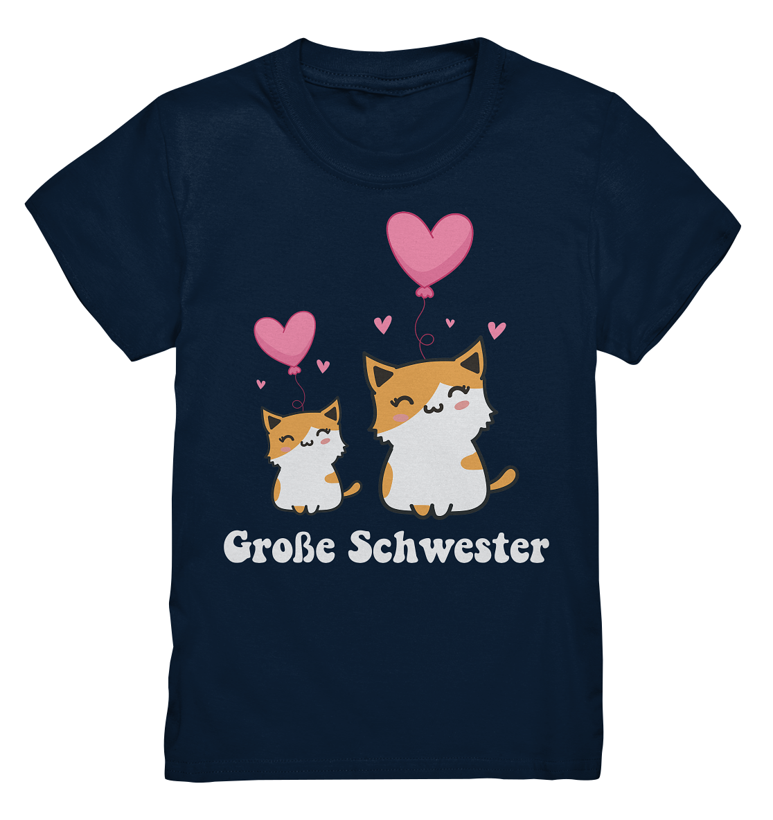 Große Schwester T-Shirt Katze Große Schwester Geschenk