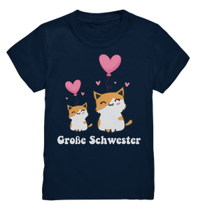 Große Schwester T-Shirt Katze Große Schwester Geschenk