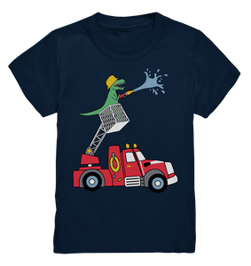 Trex Feuerwehrmann Dinosaurier Feuerwehr T-Shirt Kinder