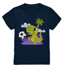 Laden Sie das Bild in den Galerie-Viewer, Fußballspieler Dino Fußballer Kinder Fußball T-Shirt
