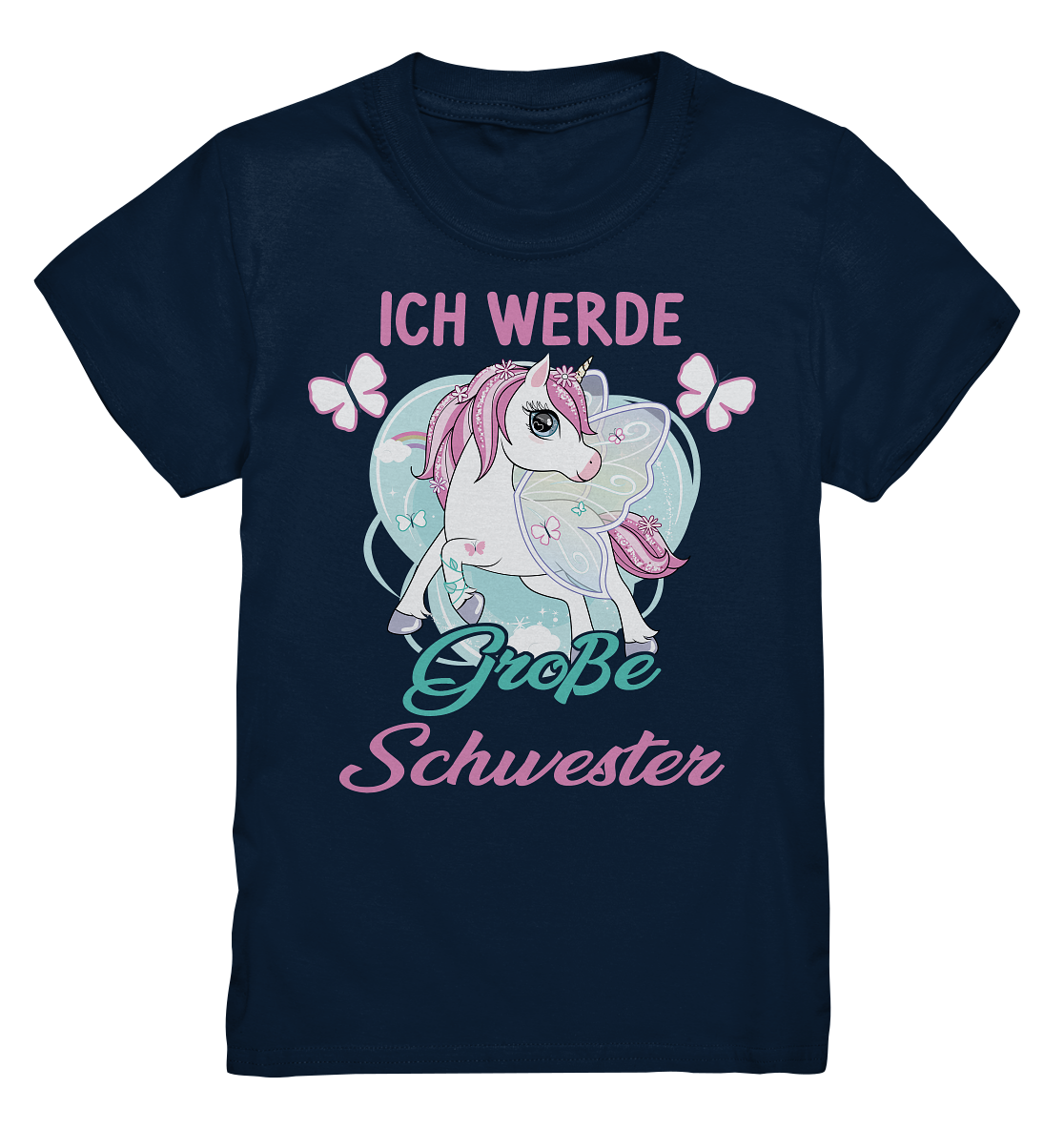 Große Schwester T-Shirt Einhorn Große Schwester Geschenk