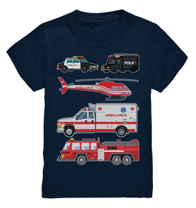 Feuerwehr Polizei Krankenwagen T-Shirt Kinder