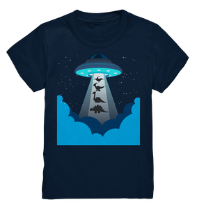Dinosaurier UFO Entführung Dino Kinder T-Shirt