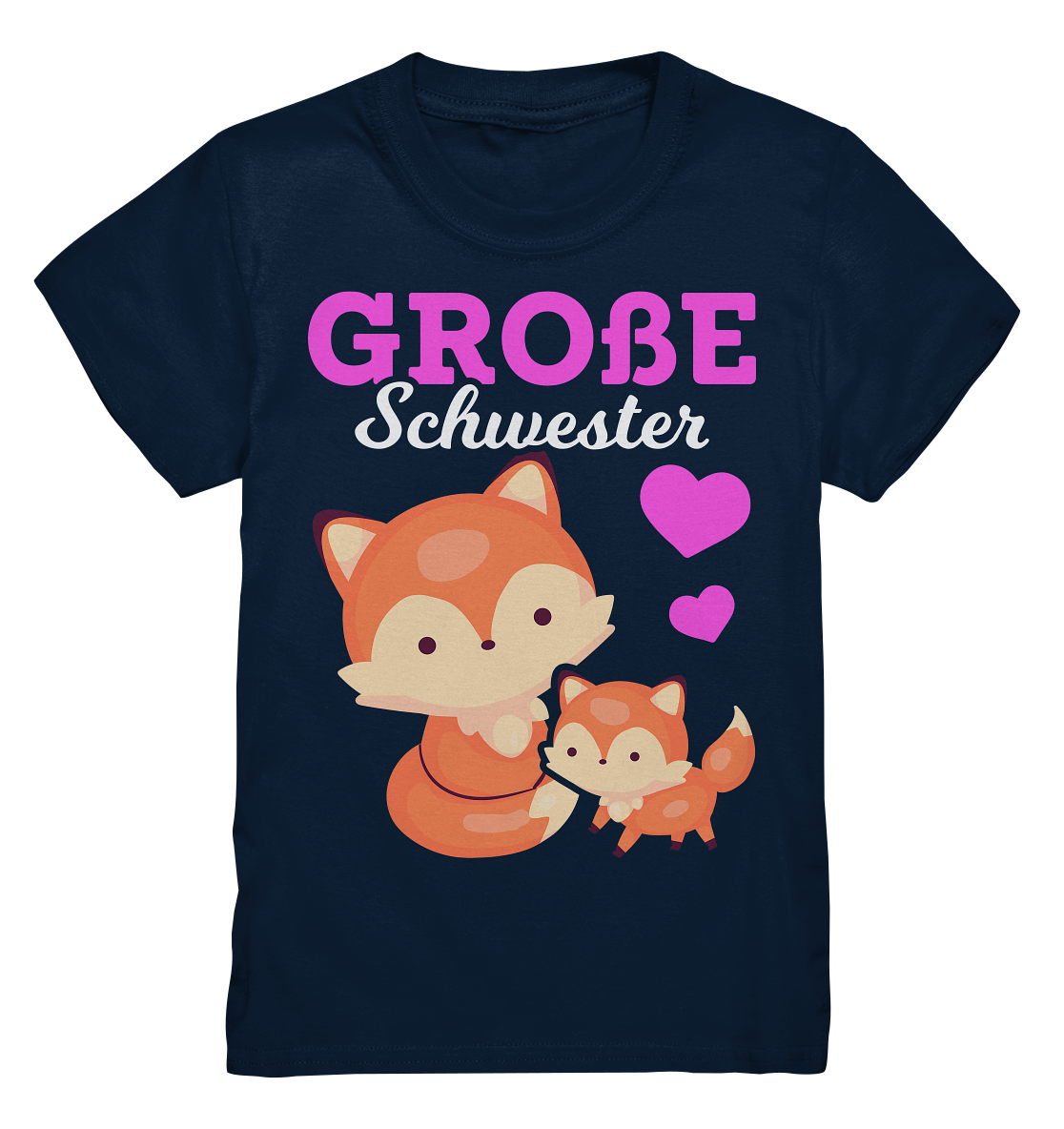 Große Schwester T-Shirt Fuchs Große Schwester Geschenk