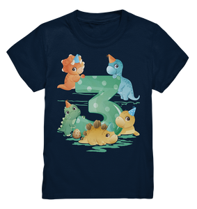 Dinosaurier 3 Jahre alt Dino 3. Geburtstag T-Shirt
