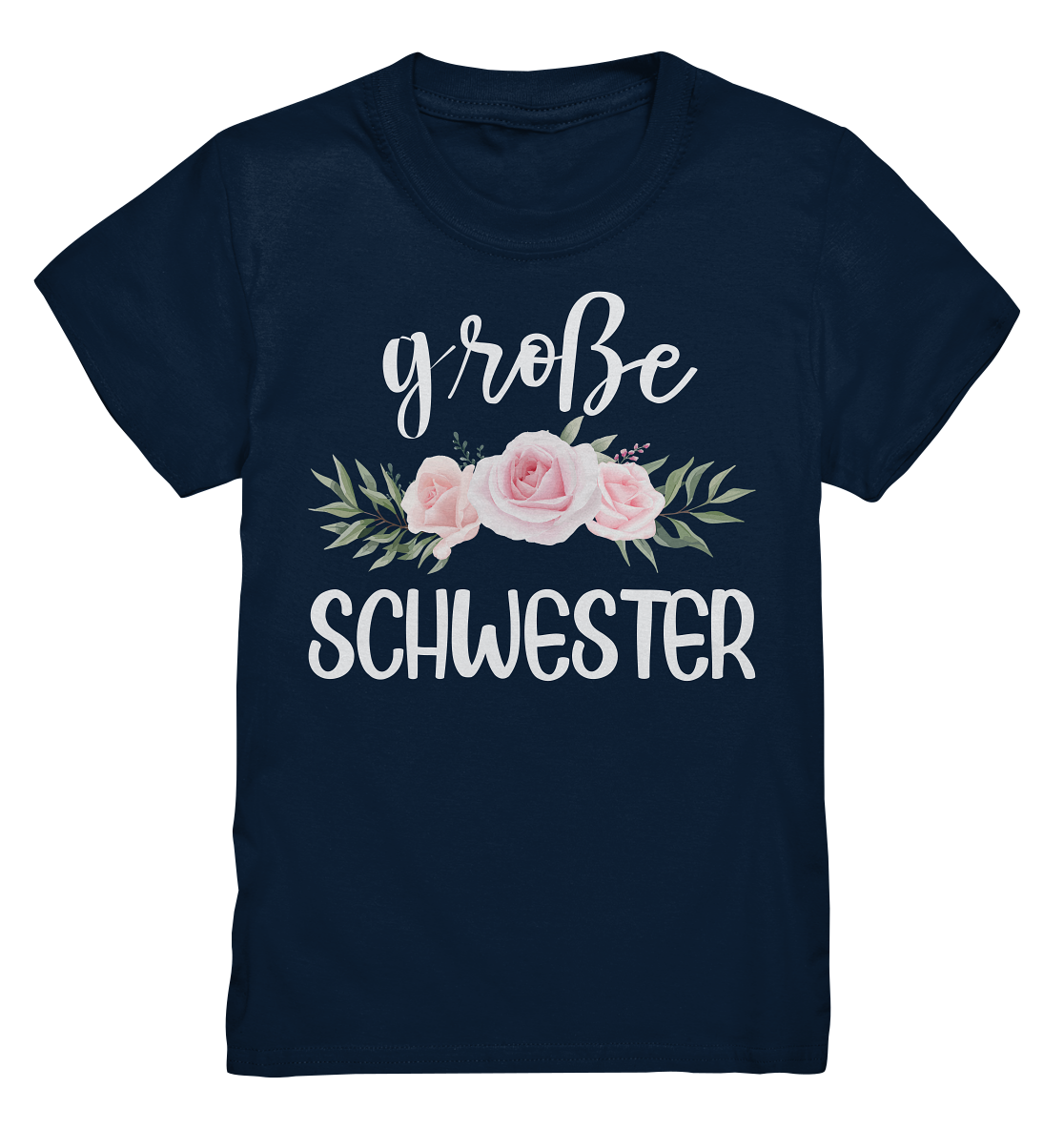 Große Schwester T-Shirt Rosen Große Schwester Geschenk