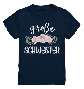 Große Schwester T-Shirt Rosen Große Schwester Geschenk