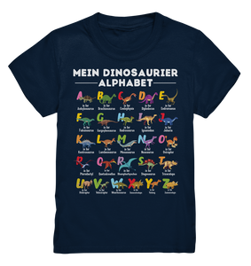 Schulkind Dino ABC Kinder Dinosaurier Alphabet T-Shirt