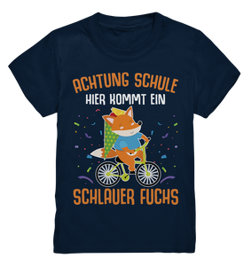 Schlauer Fuchs SCHULKIND T-Shirt Einschulung Geschenk 2024 Schulanfang Outfit