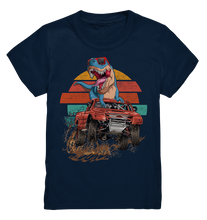 Laden Sie das Bild in den Galerie-Viewer, Dinosaurier Monstertruck Trex Dino Retro Kinder T-Shirt
