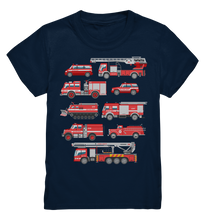 Laden Sie das Bild in den Galerie-Viewer, Feuerwehrauto Retro Feuerwehrmann T-Shirt Kinder

