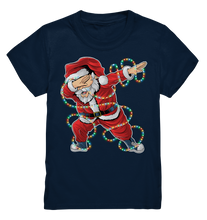 Laden Sie das Bild in den Galerie-Viewer, Dabbing Santa Lichterkette Weihnachtsmann Kinder T-Shirt
