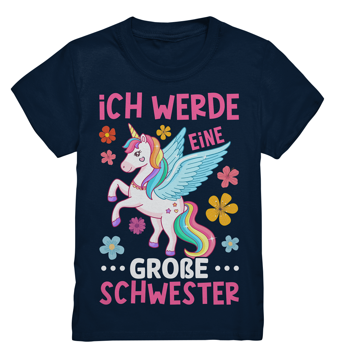 Große Schwester T-Shirt Einhorn Große Schwester Geschenk
