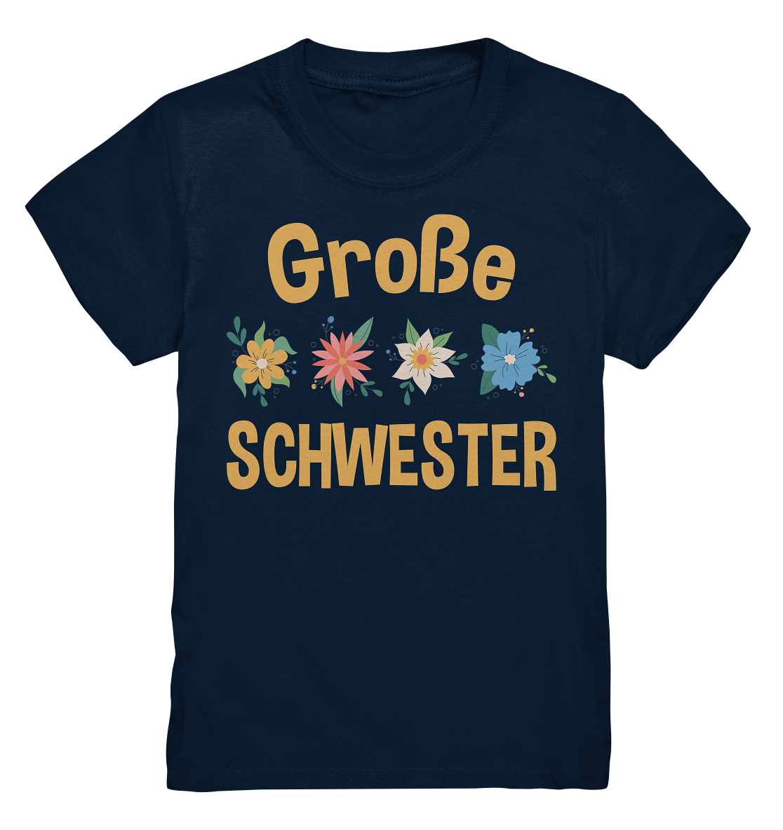 Große Schwester Shirt Blumen Große Schwester Geschenk