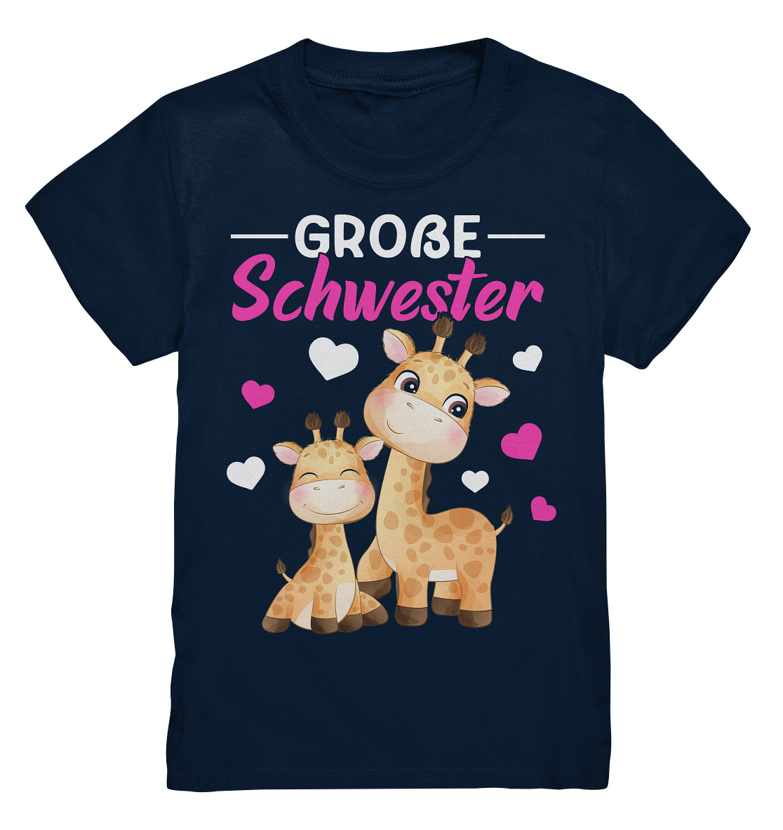 Große Schwester T-Shirt Giraffen Große Schwester Geschenk