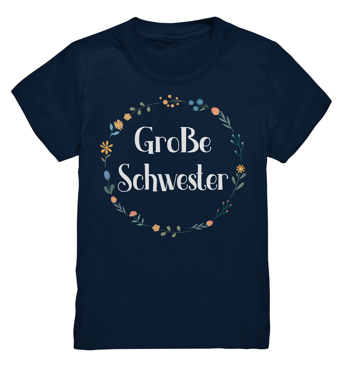 Große Schwester T-Shirt Blumen Große Schwester Geschenk