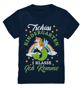 Einhorn Meerjungfrau SCHULKIND T-Shirt Einschulung Geschenk 2023 Schulanfang Outfit