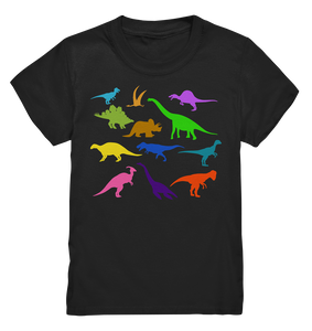 Dinosaurier Bunte Dinos Kinder T-Shirt