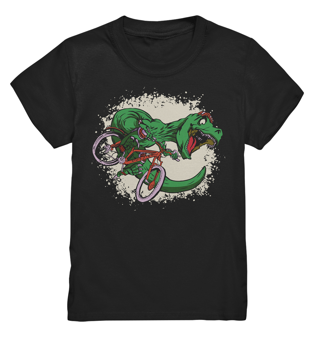 Dino Fahrrad Trex Kinder Dinosaurier T-Shirt