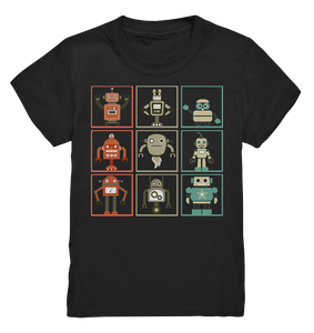 Retro Roboter Sammlung Lustige Robotik Kinder T-Shirt