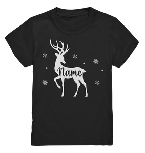 Rentier Personalisiertes Weihnachtsoutfit Wunschname Weihnachten Kinder T-Shirt