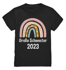 Große Schwester Geschenk Regenbogen Große Schwester 2023 T-Shirt