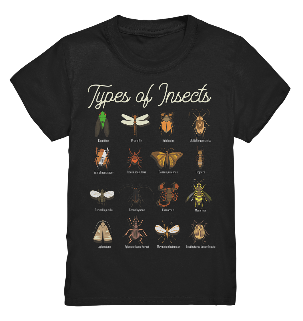 Insektenarten Käfer Insekten Kinder T-Shirt