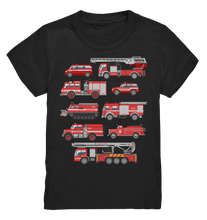 Laden Sie das Bild in den Galerie-Viewer, Feuerwehrauto Retro Feuerwehrmann T-Shirt Kinder
