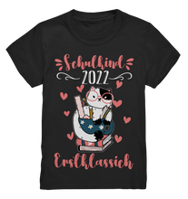 Laden Sie das Bild in den Galerie-Viewer, Schulanfang T-Shirt Katze Einschulung Junge Mädchen Schulkind Outfit
