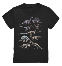Laden Sie das Bild in den Galerie-Viewer, Dinosaurier Skelette Mädchen Dino Kinder T-Shirt
