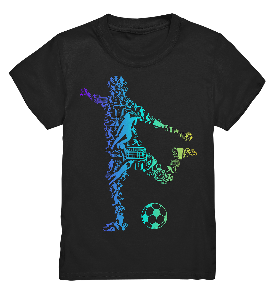 Fußballspieler Silhouette Fußballer Motiv Fußball T-Shirt