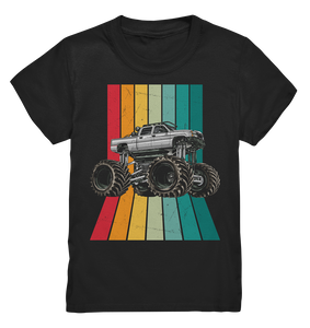 Retro Monstertruck Jungen Monster Truck Kinder T-Shirt