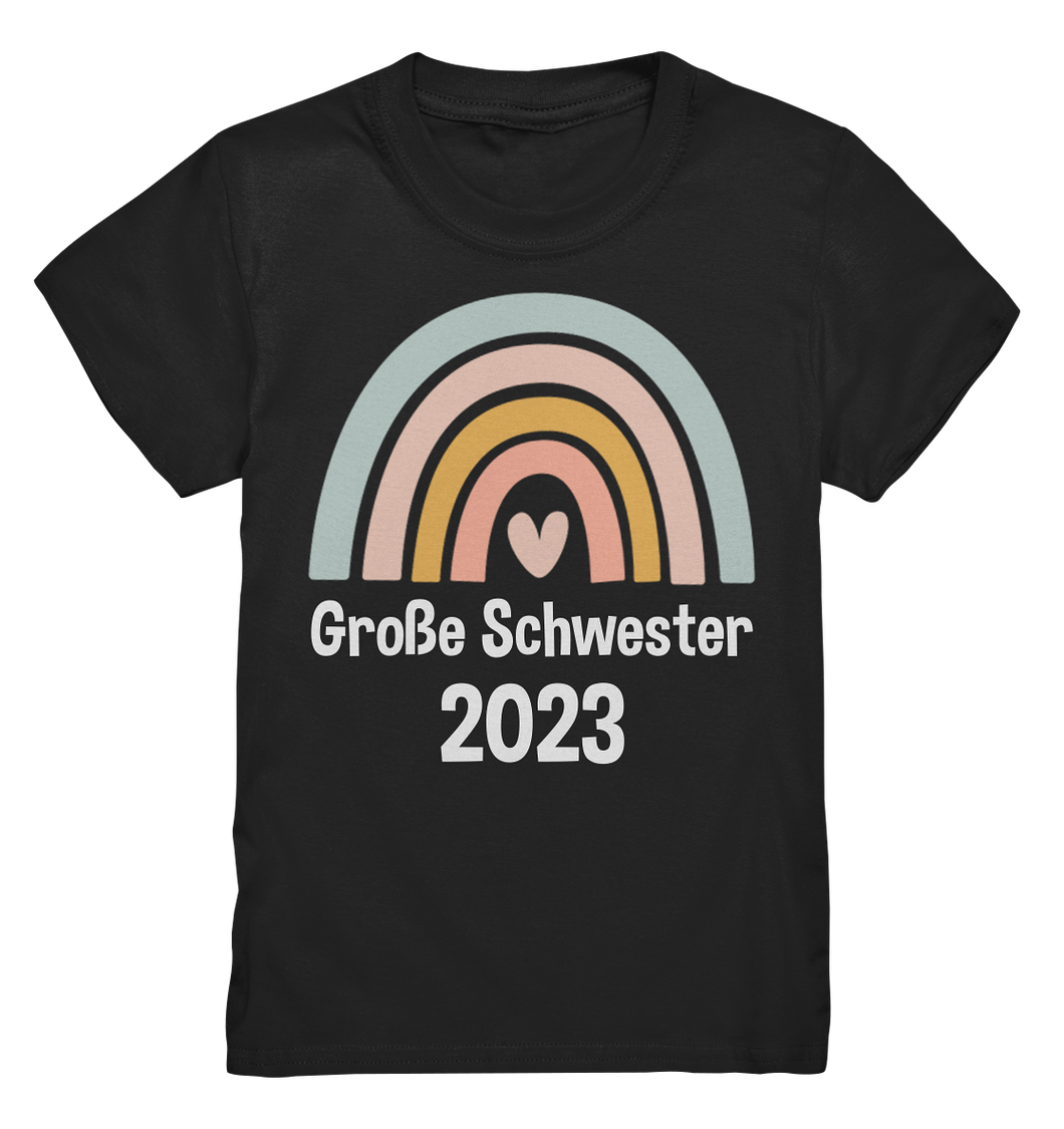 Große Schwester Geschenk Regenbogen Große Schwester 2023 Shirt
