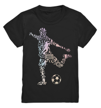 Laden Sie das Bild in den Galerie-Viewer, Fußball Motiv Fußballer Silhouette Fußballspieler T-Shirt
