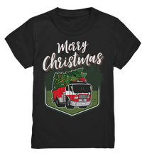 Laden Sie das Bild in den Galerie-Viewer, Merry Christmas Feuerwehr Weihnachten T-Shirt Kinder
