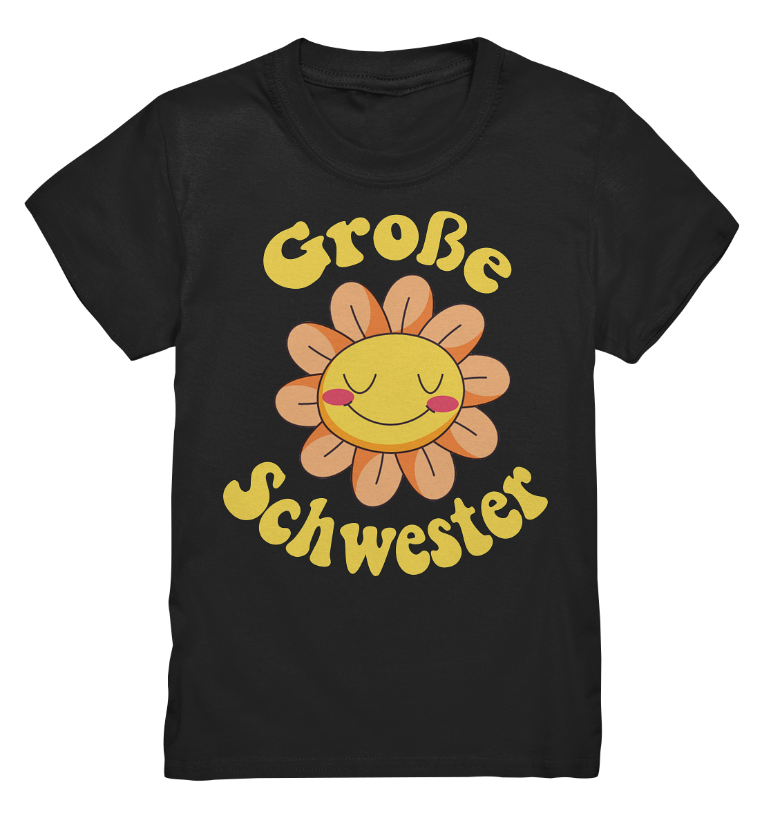 Große Schwester T-Shirt Blume Große Schwester Geschenk