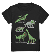 Laden Sie das Bild in den Galerie-Viewer, Dinosaurier Arten Kinder Dino T-Shirt
