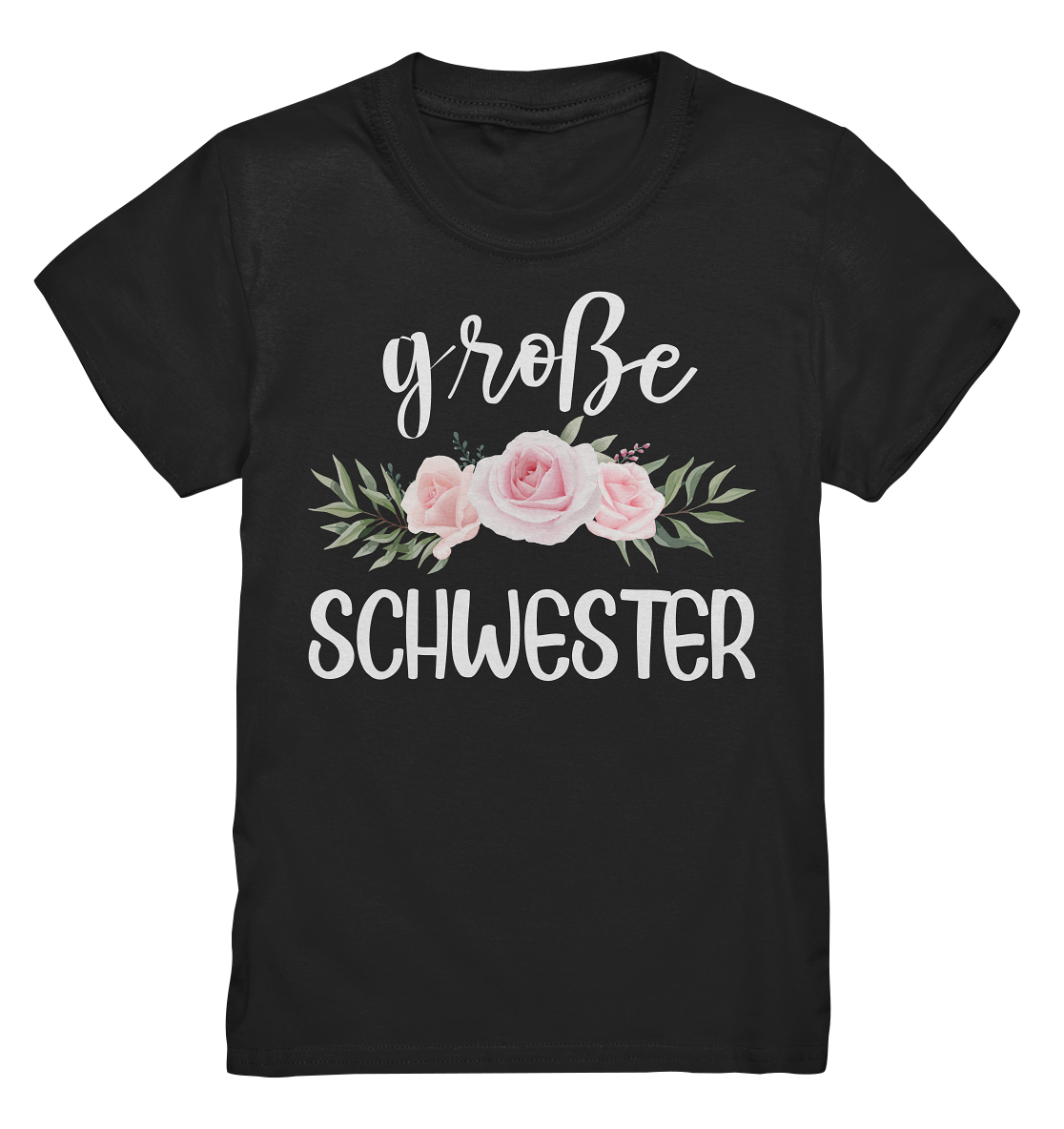 Große Schwester T-Shirt Rosen Große Schwester Geschenk