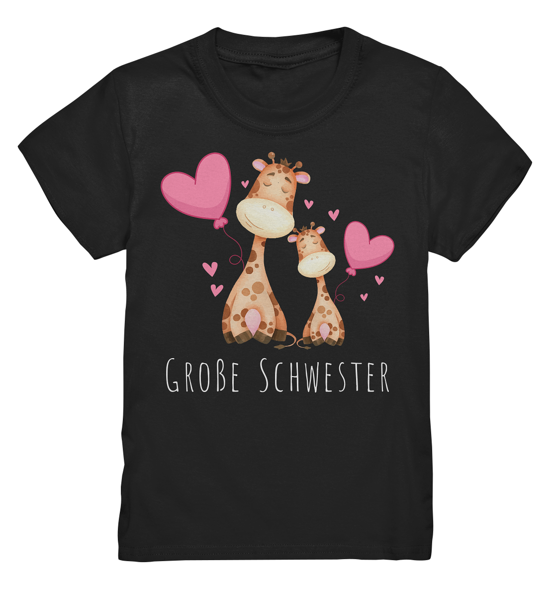Große Schwester T-Shirt Giraffe Große Schwester Geschenk