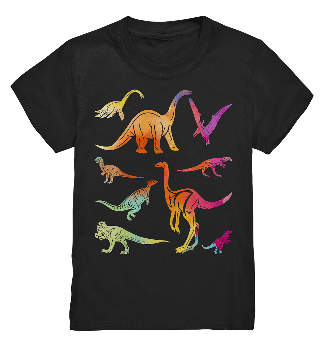 Kinder Dinosaurier Bunte Dinos T-Shirt