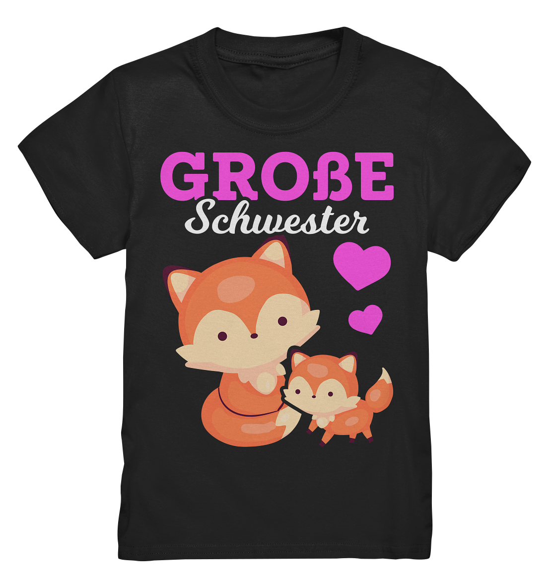 Große Schwester T-Shirt Fuchs Große Schwester Geschenk