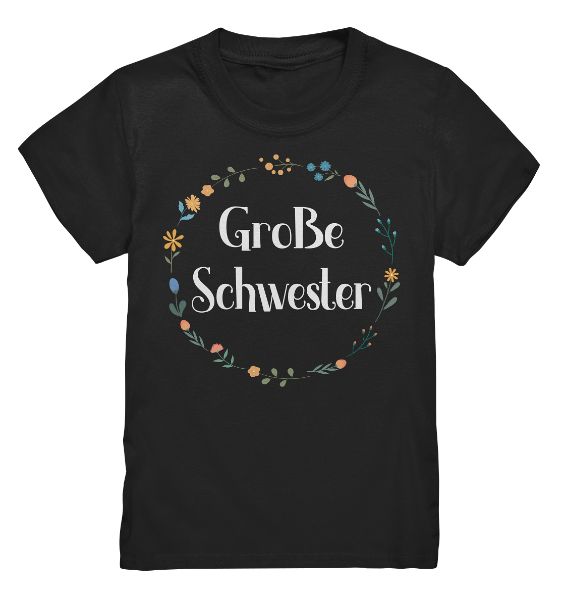Große Schwester T-Shirt Blumen Große Schwester Geschenk